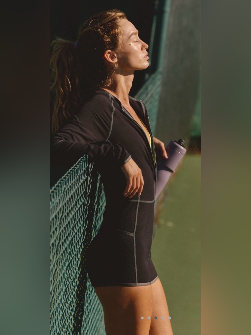 NWT Free People Movement S Up and At Em Runsie in Black New Romper $128 retail - Picture 3 of 9